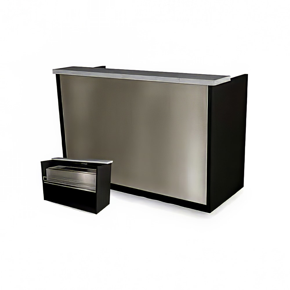 Forbes Industries Mobile Bar w/ Ice Pan & Speed Rail - 61"L x 31"W x 49 1/2"H, Laminate w/ Avonite Top (4859-5)