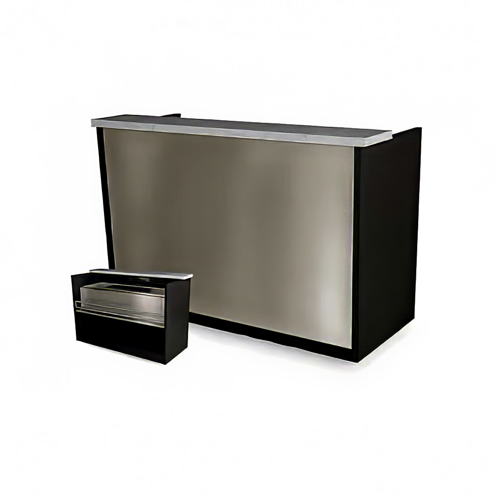 Forbes Industries Mobile Bar w/ Ice Pan & Speed Rail - 73"L x 31"W x 49 1/2"H, Laminate w/ Avonite Top (4859-6)