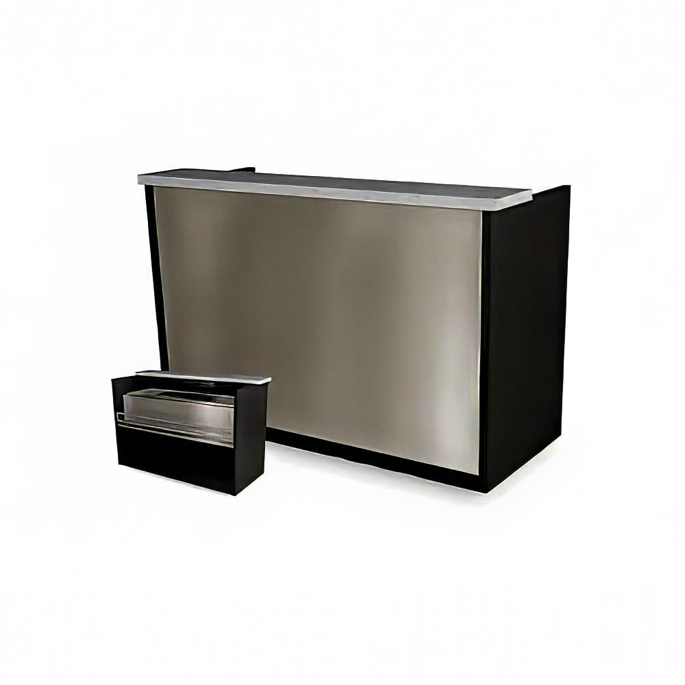 Forbes Industries Mobile Bar w/ Ice Pan & Speed Rail - 97"L x 31"W x 49 1/2"H, Laminate w/ Avonite Top (4859-8)