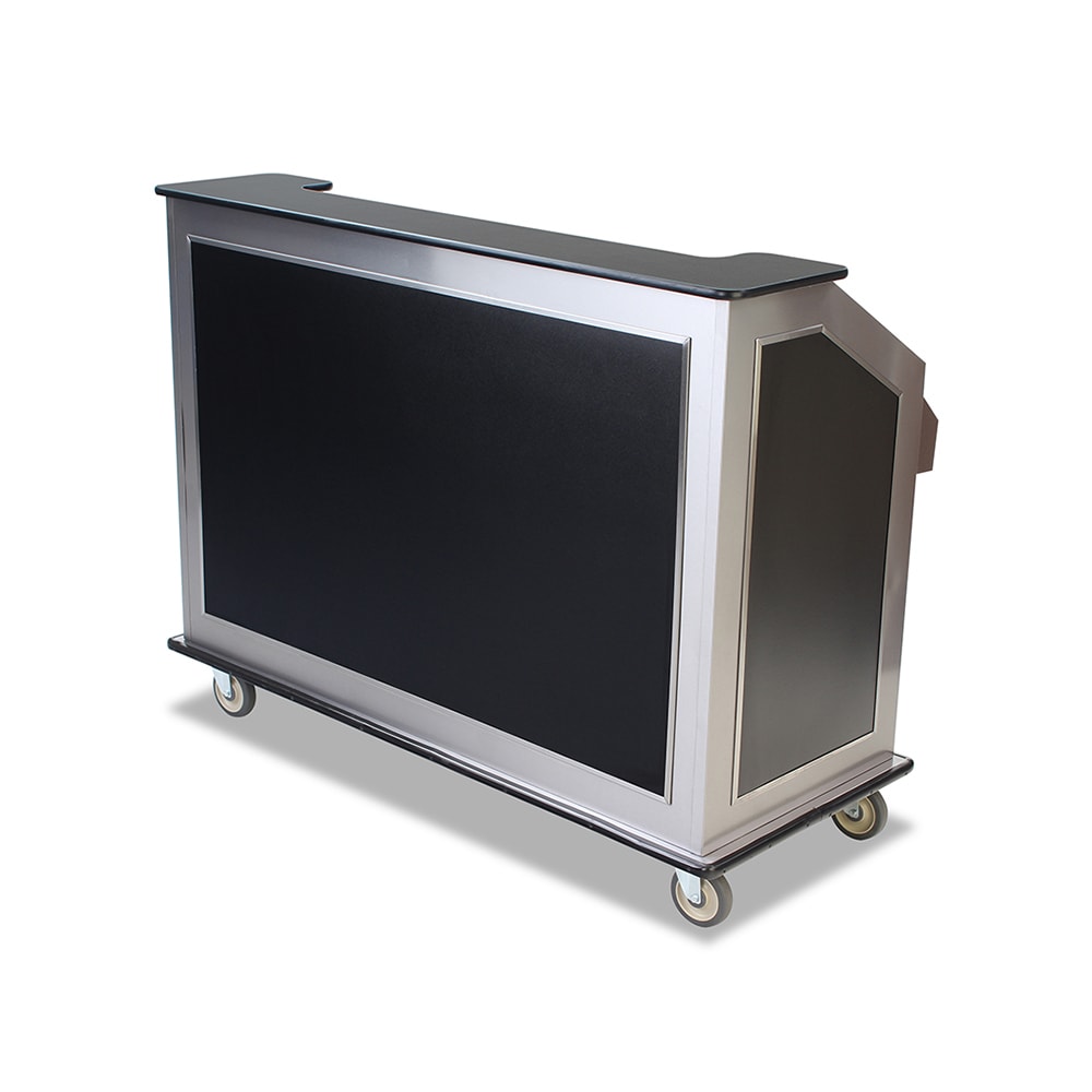 Forbes Industries Mobile Bar w/ (1) Sink & (2) Speed Rails - 75 1/2"L x 27"W x 48"H, Stainless Steel (4865-6)