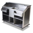 Forbes Industries Mobile Bar w/ (1) Sink & (2) Speed Rails - 75 1/2"L x 27"W x 48"H, Stainless Steel (4865-6) thumbnail 2