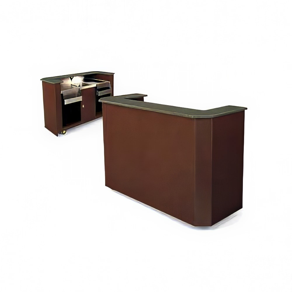 Forbes Industries 60" Portable Bar w/ Laminate Cabinet & Corian Countertop - 28"D x 46"H (4878-5)