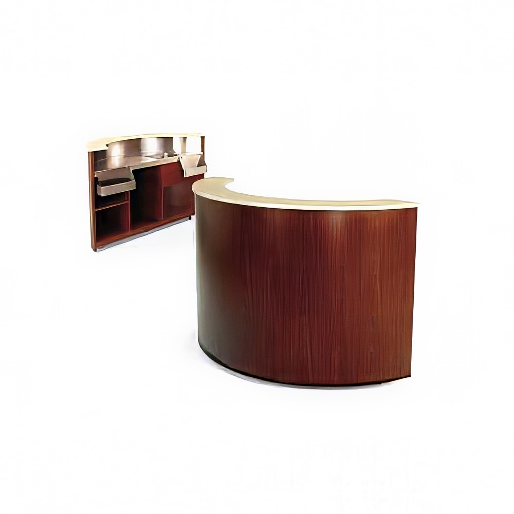 Forbes Industries Mobile Bar w/ (1) Sink, (2) Speed Rails, & (3) Glass Racks - 60"L x 28 1/2"W x 48"H (4880-5)