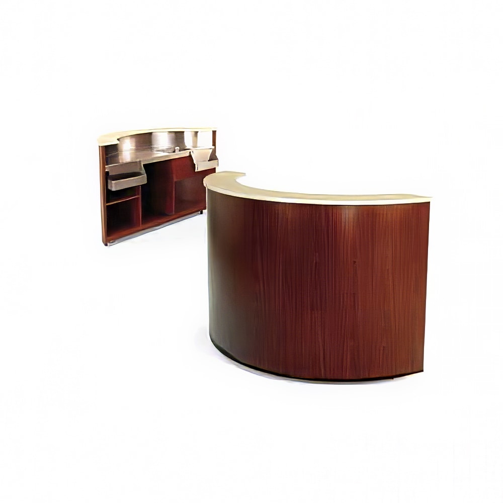 Forbes Industries Mobile Bar w/ (2) Sinks, (2) Speed Rails, & (3) Glass Racks - 96"L x 28 1/2"W x 48"H, (4880-8)