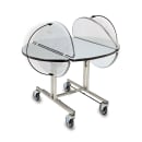 Forbes Industries Oval Room Service Table w/ (2) Tri Fold Drop Leaves - 36"L x 43 1/2"W, Laminate/Stainless Steel (4960) thumbnail 3
