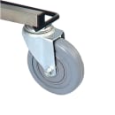 Forbes Industries Oval Room Service Table w/ (2) Tri Fold Drop Leaves - 36"L x 43 1/2"W, Laminate/Stainless Steel (4960) thumbnail 4