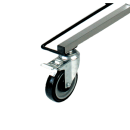 Forbes Industries Oval Room Service Table w/ (2) Tri Fold Drop Leaves - 36"L x 43 1/2"W, Laminate/Stainless Steel (4960) thumbnail 5