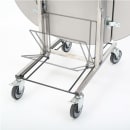 Forbes Industries Oval Room Service Table w/ (2) Tri Fold Drop Leaves - 36"L x 43 1/2"W, Laminate/Stainless Steel (4960-WDS) thumbnail 2