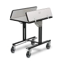 Forbes Industries Room Service Table w/ (2) Tri Fold Drop Leaves - 35 1/2"L x 39 1/2"W, Laminate/Black Steel (4972-WDS) thumbnail 2