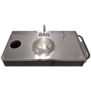 Forbes Industries 40 1/2"H Portable Hand Sink w/ Round Bowl, Hot & Cold Water (5742B) thumbnail 3