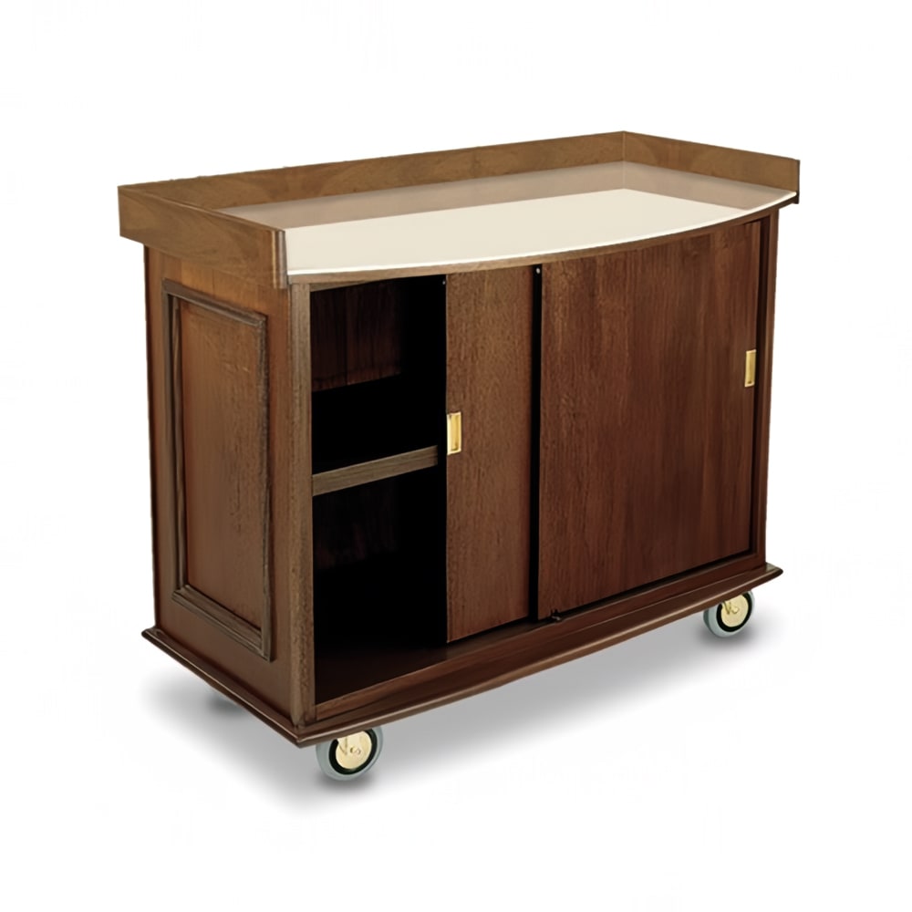 Forbes Industries Beverage Cart w/ (2) Sliding Doors & Avonite Top - Wood Veneer (5759)