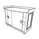 Forbes Industries Beverage Cart w/ (2) Sliding Doors & Avonite Top - Wood Veneer (5759) thumbnail 2