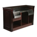 Forbes Industries Mobile Bar w/ (1) Sink & (2) Speed Rails - 72"L x 27"W x 47"H, Wood Veneer w/ Avonite Top (5769-6) thumbnail 3