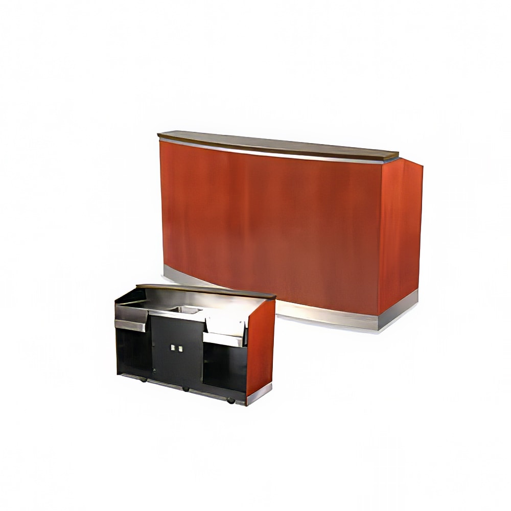 Forbes Industries 60" Portable Bar w/ Avonite & Stainless Countertops - 30"D x 47"H (5771-5)