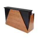 Forbes Industries Mobile Bar w/ (1) Sink & (2) Speed Rails - 76"L x 26"W x 48"H, Black Laminate w/ Avonite Top (5777-6) thumbnail 2