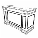 Forbes Industries Mobile Bar w/ (1) Sink & (2) Speed Rails - 78"L x 30"W x 46"H, Wood Veneer w/ Avonite Top (5779-6) thumbnail 3