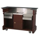 Forbes Industries Mobile Bar w/ (1) Sink & (2) Speed Rails - 68"L x 30"W x 48"H, Wood Veneer w/ Avonite Top (5781-6) thumbnail 2