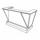 Forbes Industries Mobile Bar w/ (1) Sink, (2) Speed Rails, & (3) Glass Racks - 80 1/4"L x 33"W x 47 1/2"H (5783-6) thumbnail 2