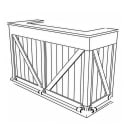 Forbes Industries 79" Portable Bar w/ Hardwood Cabinet & Avonite Countertop - 32"D x 48"H (5785-6) thumbnail 3