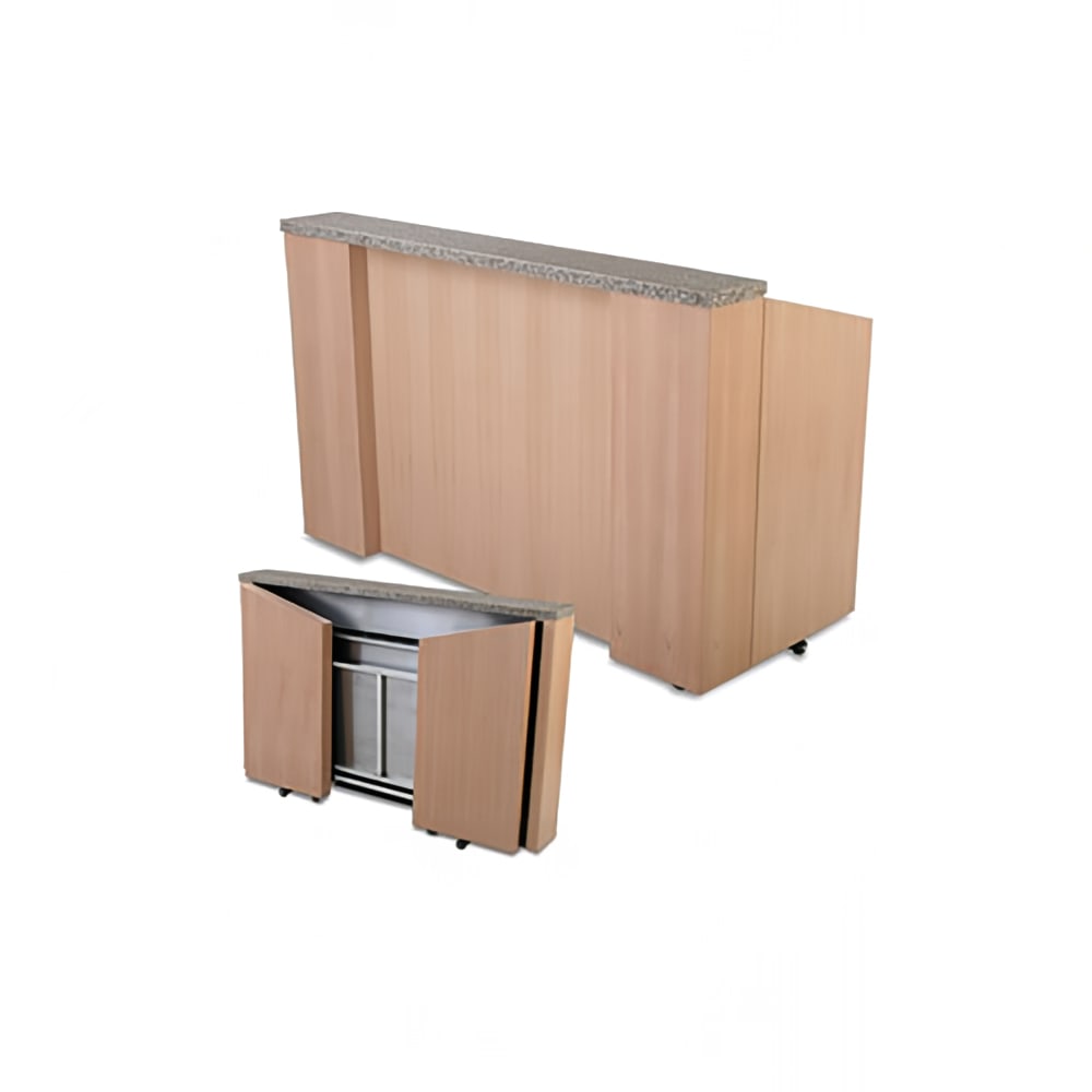 Forbes Industries 72" Portable Bar w/ Wood Veneer Cabinet & Trend Countertop - 31"D x 46 1/2"H (5806-TREND)
