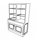 Forbes Industries Mobile Back Bar w/ (2) Doors & (6) Compartment Top Shelf - 48"L x 24"W x 72"H, Wood & Avonite (5868) thumbnail 2
