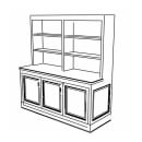 Forbes Industries Mobile Back Bar w/ (3) Doors & (6) Compartments - 72"L x 27-1/2"W x 78"H, Wood & Avonite (5870) thumbnail 2