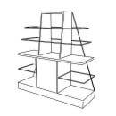 Forbes Industries 5 Level Mobile Back Bar w/ Avonite & Glass Shelves - 76"L x 25"W x 78"H, Wood Veneer w/ Avonite Top (5887) thumbnail 2