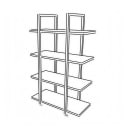Forbes Industries Mobile Display Tower w/ (4) Laminate Shelves & Brushed Steel Frame - 48"L x 24"W x 78"H (6503) thumbnail 3