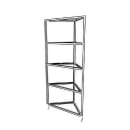 Forbes Industries Corner Mobile Display Tower w/ (4) Shelves & Steel Frame - 36"L x 19 1/2"W x 78 1/2"H (6556) thumbnail 2
