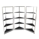 Forbes Industries Corner Mobile Display Tower w/ (4) Shelves & Steel Frame - 36"L x 19 1/2"W x 78 1/2"H (6556) thumbnail 3