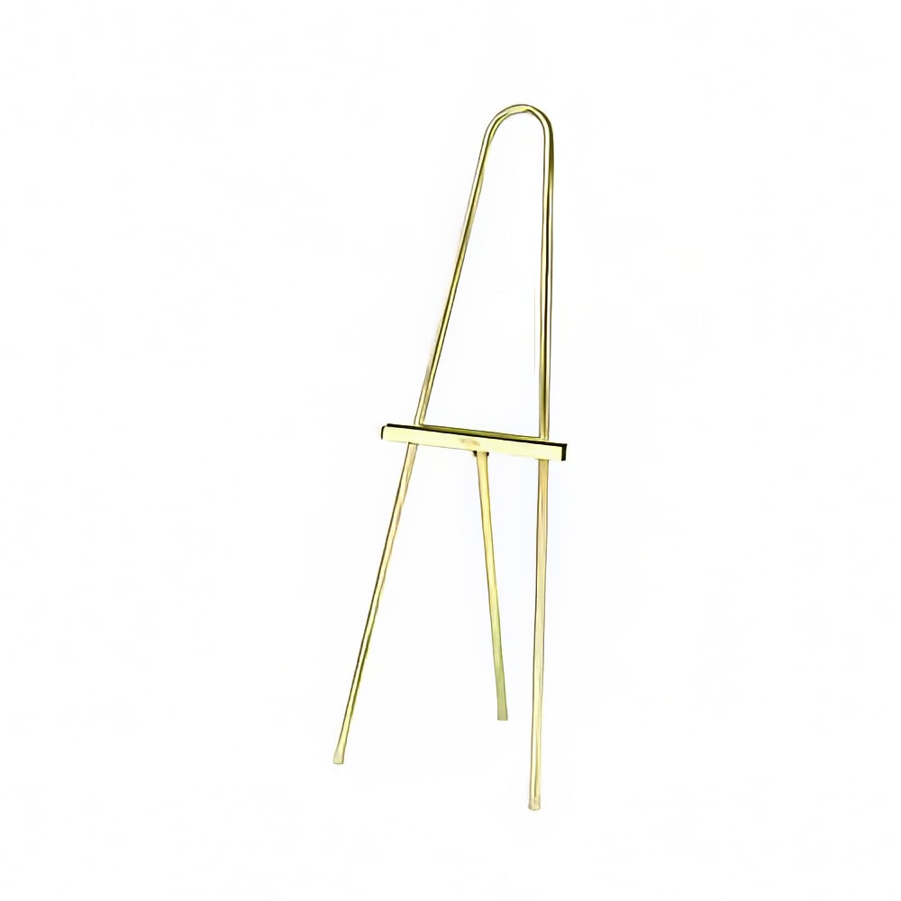 Forbes Industries Non Adjustable Floor Easel - 24"W x 20"D x 67"H, Brushed Brass (6806)