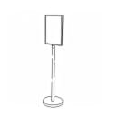 Forbes Industries 70"H Poster Stand w/ 14" x 22" Window - Brass Post (6817) thumbnail 2