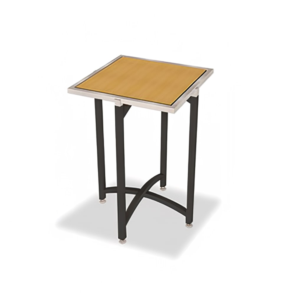 Forbes Industries 24" Square Collapsible Side Table w/ Laminate Top & Black Steel Frame - 48"H (7022L-48)