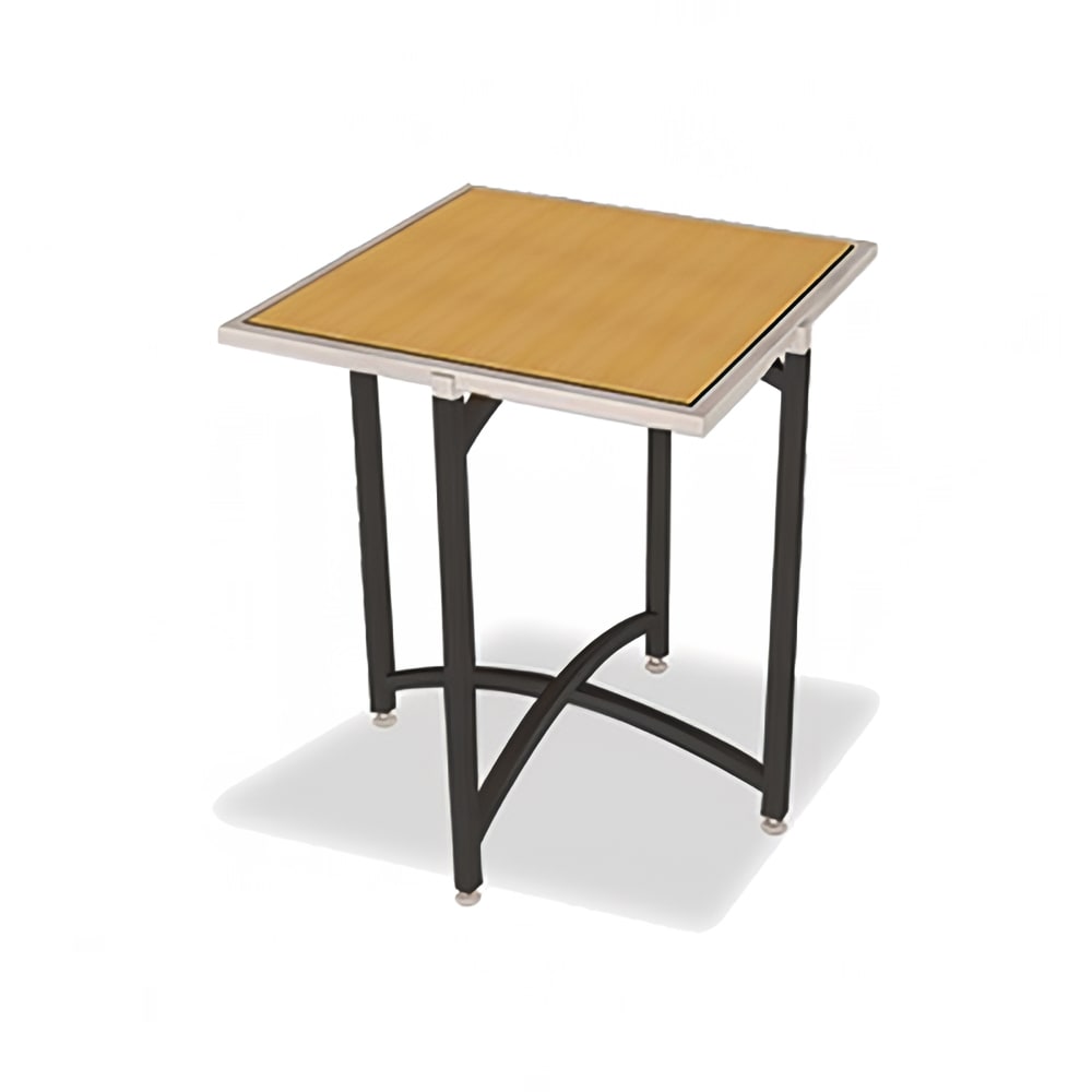 Forbes Industries 30" Square Collapsible Side Table w/ Laminate Top & Black Steel Frame - 36"H (7028L-36)