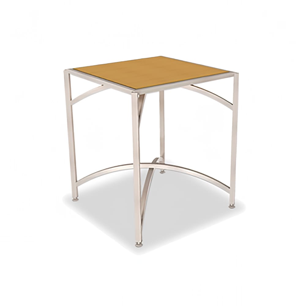 Forbes Industries 30" Square Collapsible Table w/ Laminate Top & Brushed Steel Frame - 36"H (7031L-36)