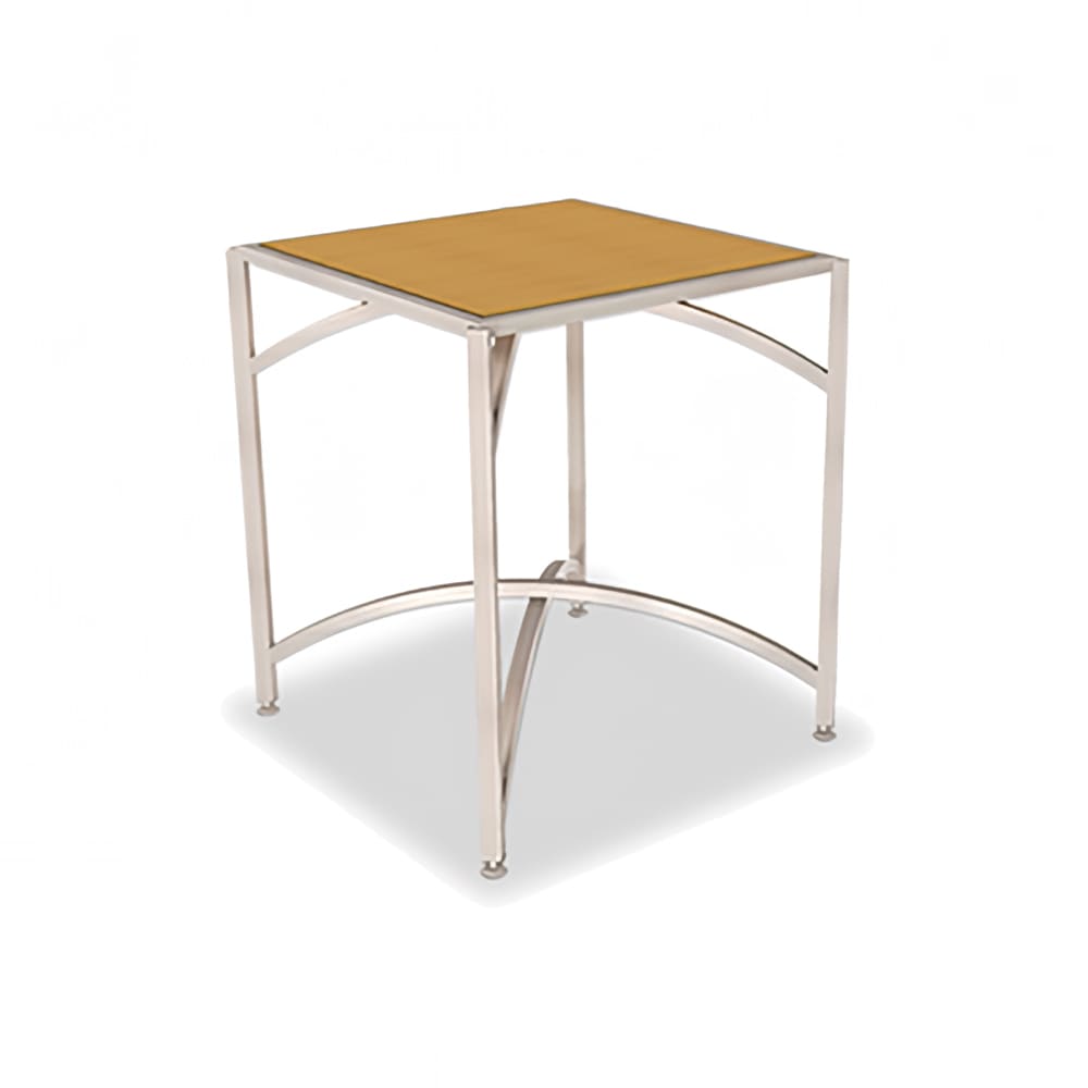 Forbes Industries 30" Square Collapsible Table w/ Laminate Top & Brushed Steel Frame - 42"H (7031L-42)