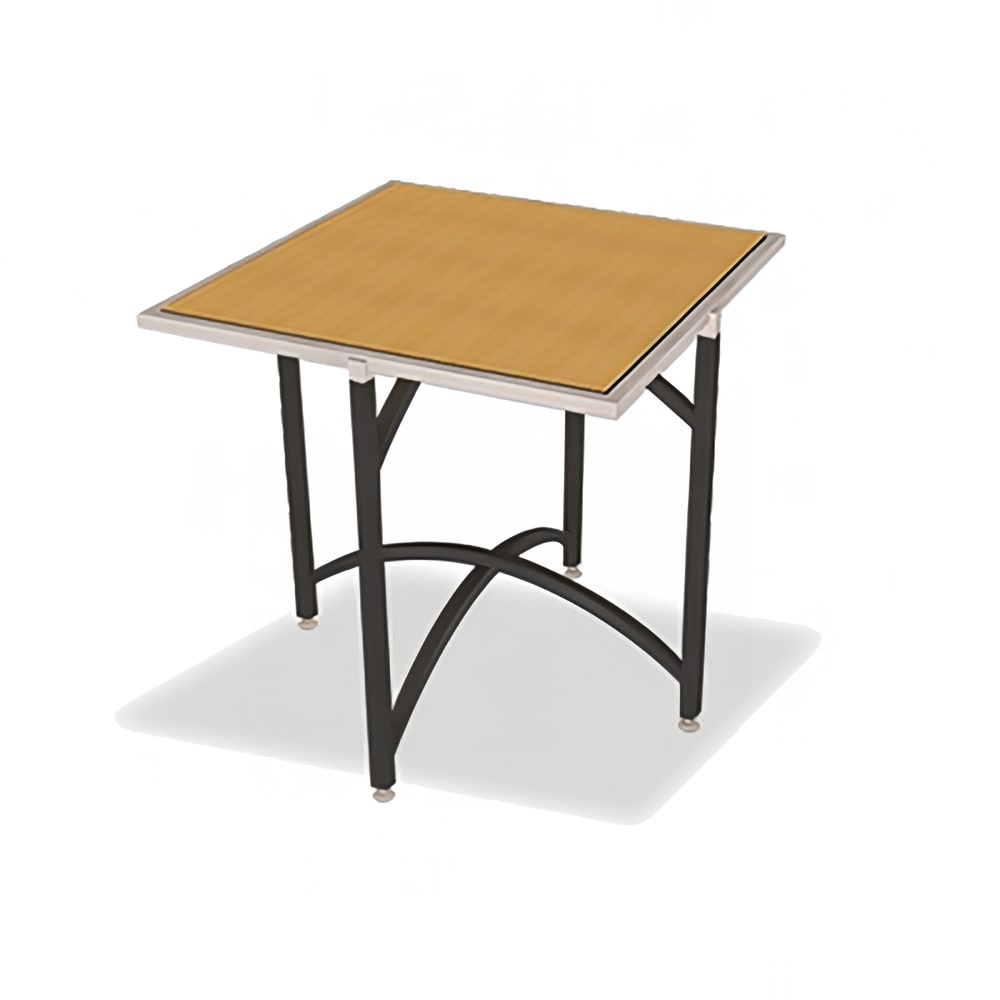 Forbes Industries 36" Square Collapsible Side Table w/ Laminate Top & Black Steel Frame, 42"H (7036L-42)