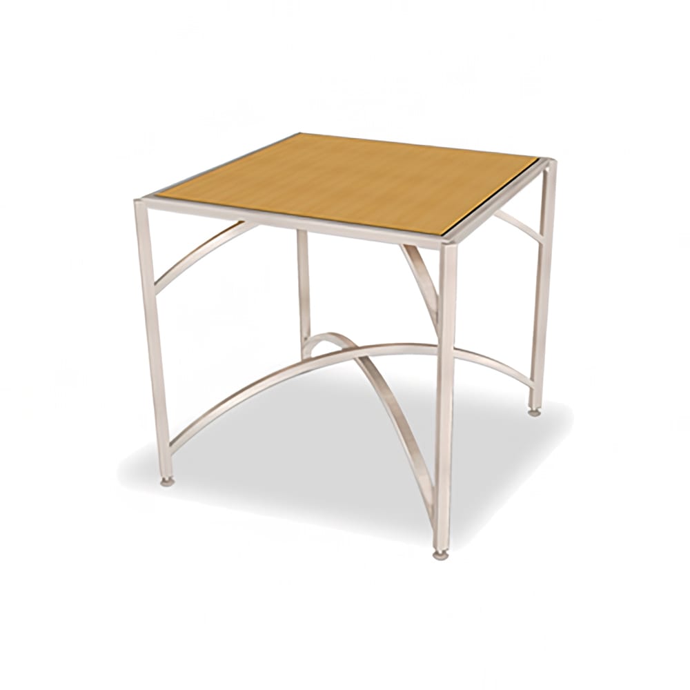 Forbes Industries 36" Square Collapsible Table w/ Laminate Top & Brushed Steel Frame, 36"H (7037L-36)