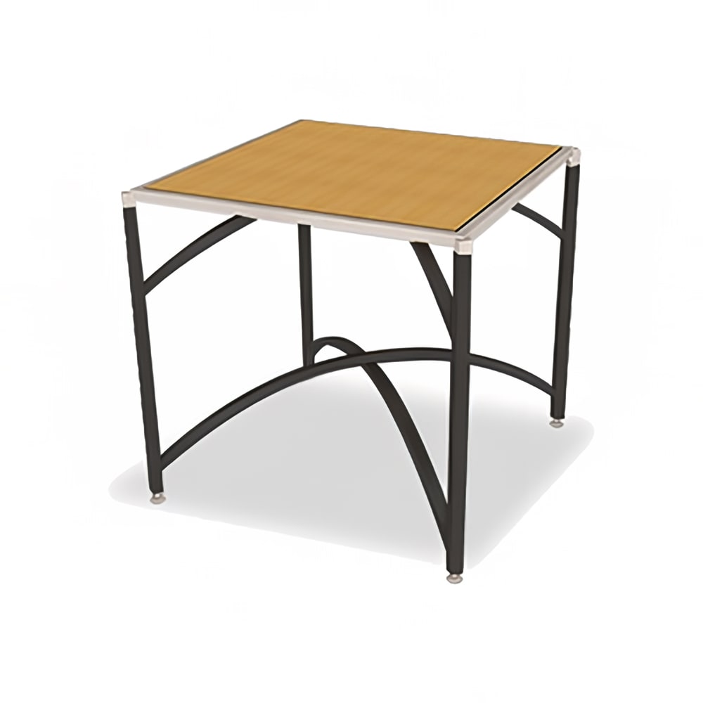 Forbes Industries 36" Square Collapsible Table w/ Corner Mount - Laminate Top & Black Steel Frame, 24"H (7038L-24)