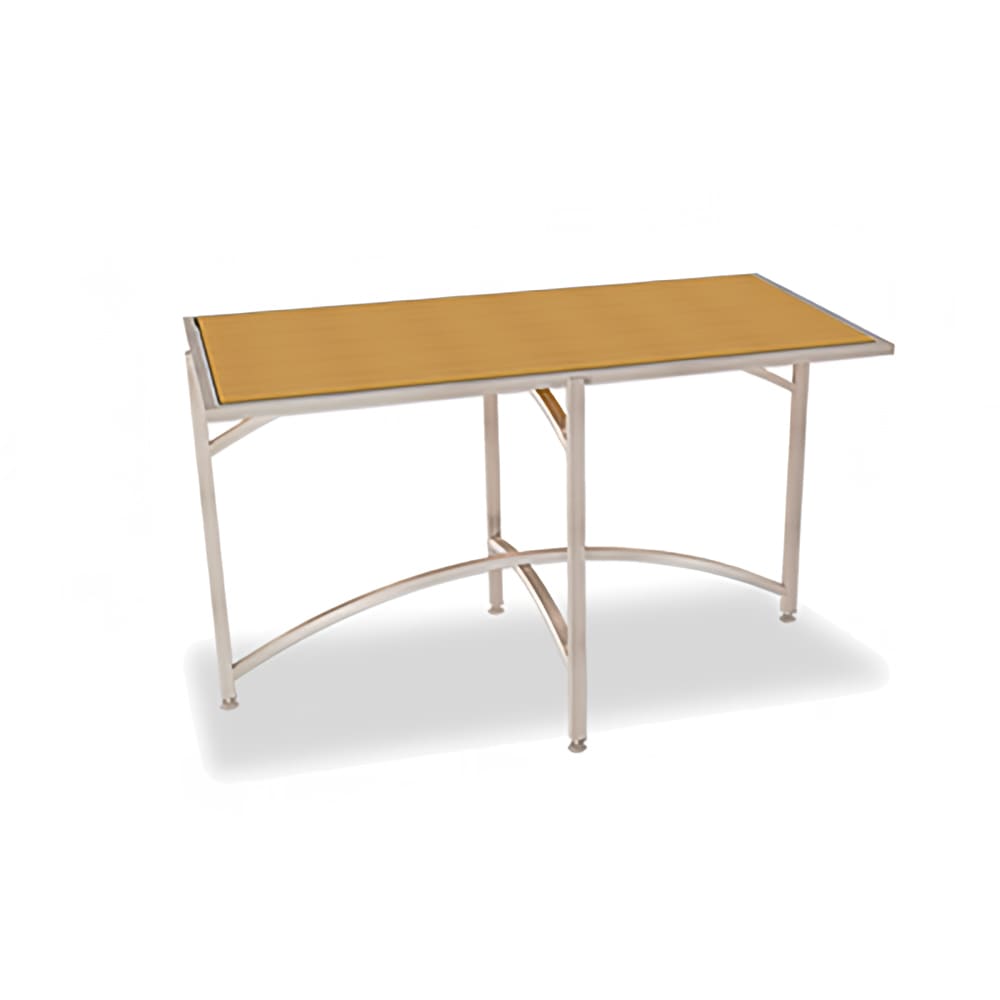 Forbes Industries Rectangular Collapsible Table w/ Laminate Top & Brushed Steel Frame, 30"H (7039L-30)
