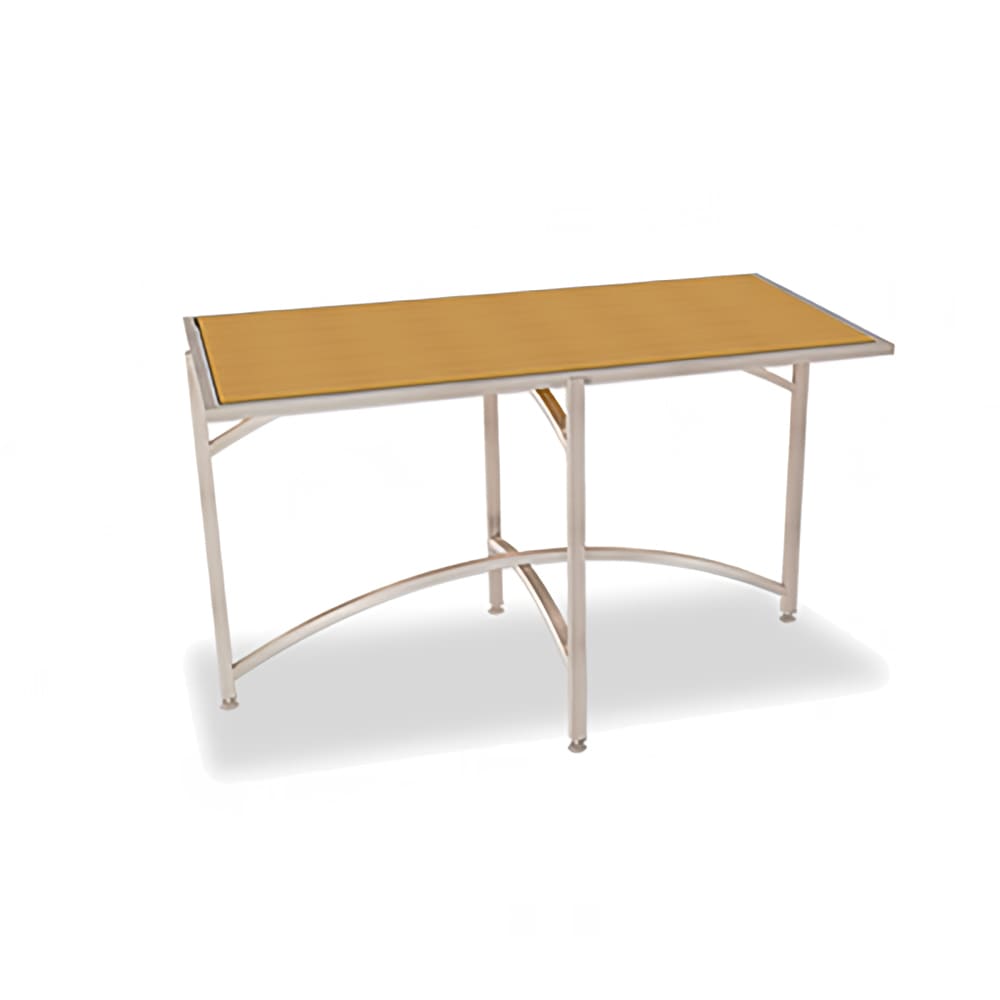 Forbes Industries Rectangular Collapsible Table w/ Laminate Top & Brushed Steel Frame, 48"H (7039L-48)
