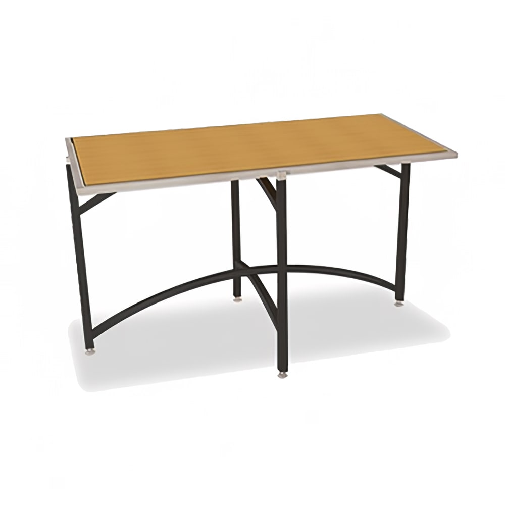 Forbes Industries Rectangular Collapsible Side Table w/ Laminate Top & Black Steel Frame, 42"H (7040L-42)