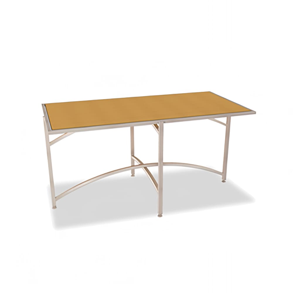 Forbes Industries Rectangular Collapsible Table w/ Laminate Top & Brushed Steel Frame, 48"H (7043L-48)