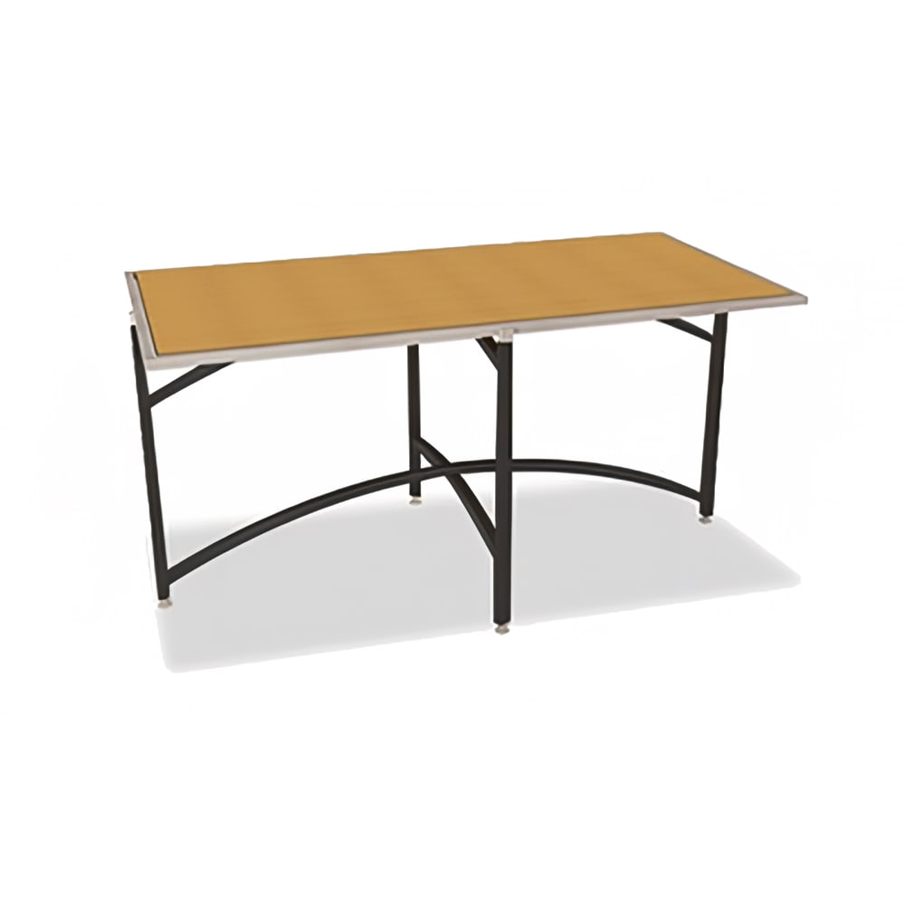 Forbes Industries Rectangular Collapsible Side Table w/ Laminate Top & Black Steel Frame, 30"H (7044L-30)