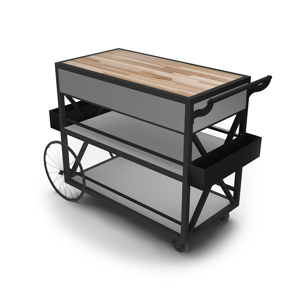 Forbes Industries 56" Portable Bar w/ Laminate Cabinet & Butcher Block Work Surface - 28"D x 38"H (F35-5521)
