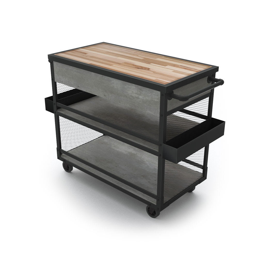 Forbes Industries 54" Portable Bar w/ Laminate Cabinet & Butcher Block Work Surface - 24"D x 39"H (F35-5541)