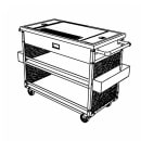 Forbes Industries 54" Portable Bar w/ Mahogany Wood Veneer Cabinet & Butcher Block Work Surface - 24"D x 39"H (F35-5545) thumbnail 2