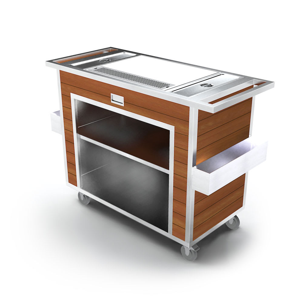 Forbes Industries 58" Portable Bar w/ Hardwood Cabinet & Poly Work Surface - 24"D x 39"H (F35-5564)