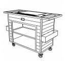 Forbes Industries 58" Portable Bar w/ Hardwood Cabinet & Poly Work Surface - 24"D x 39"H (F35-5564) thumbnail 2
