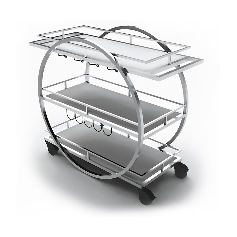 Forbes Industries 52" Portable Bar w/ Avonite Work Surface & Shelves - 24"D x 46"H (F35-5573)